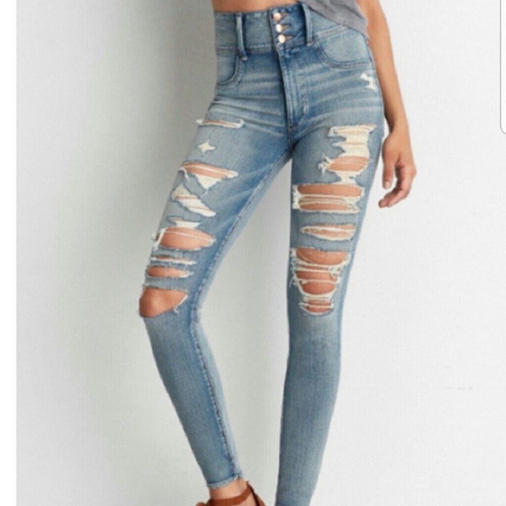American Eagle outfitters super high rise flex stretch jegging skinny jeans